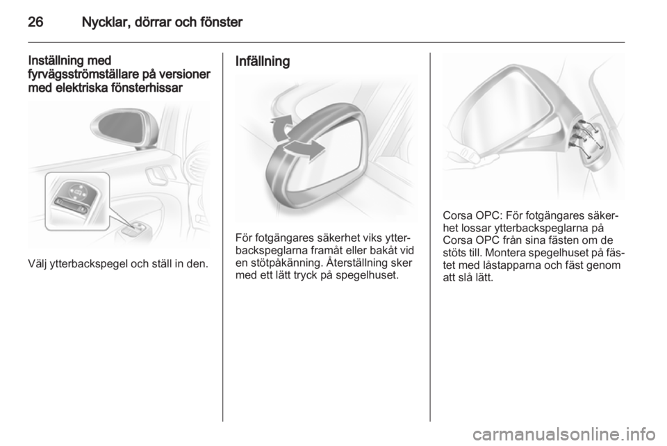 OPEL CORSA 2010.5 Instruktionsbok OPEL CORSA 2010.5 Instruktionsbok