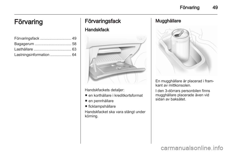 OPEL CORSA 2010.5  Instruktionsbok 