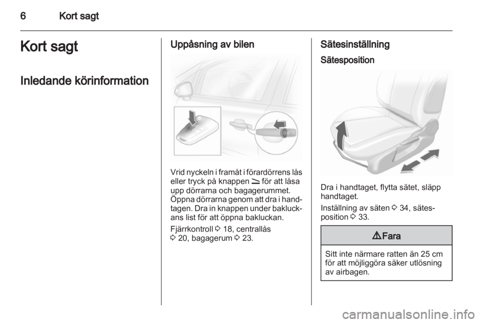 OPEL CORSA 2010.5  Instruktionsbok 