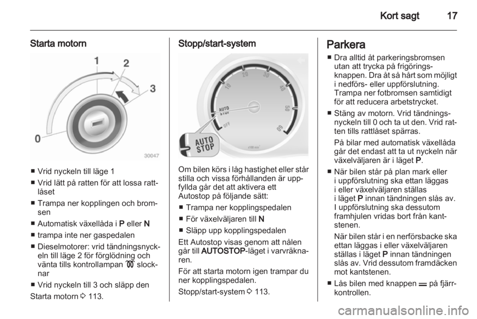 OPEL CORSA 2011  Instruktionsbok 