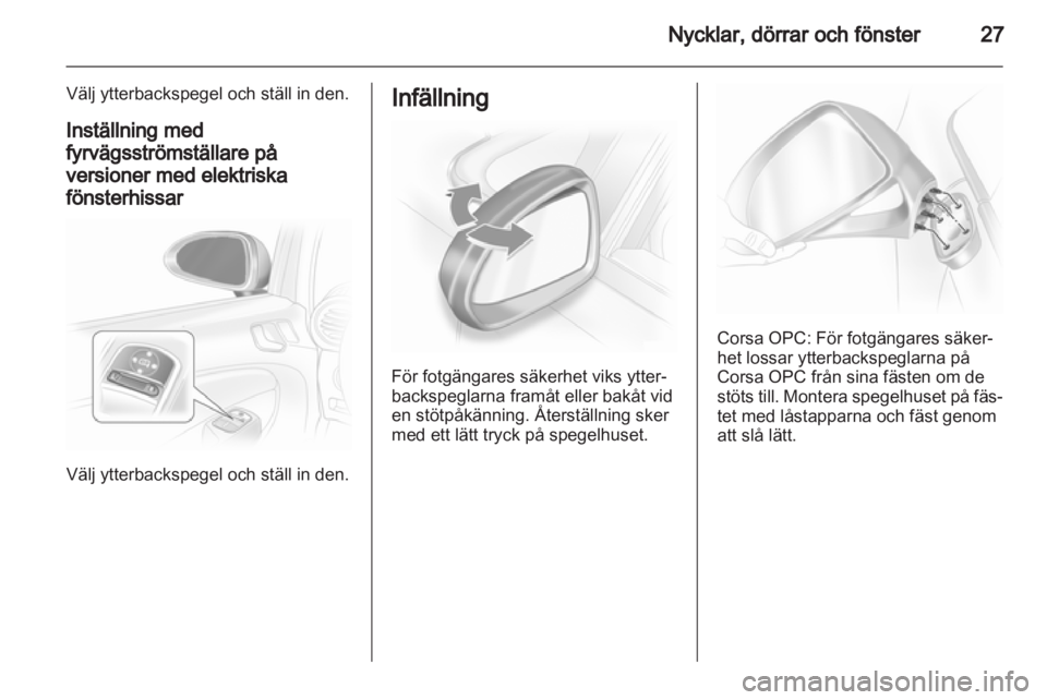 OPEL CORSA 2011  Instruktionsbok 