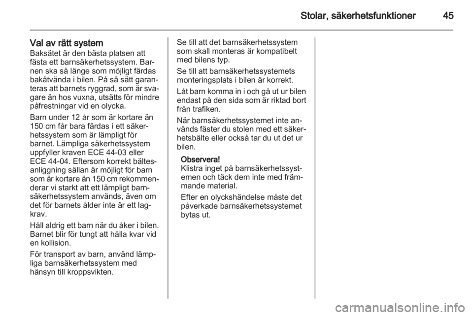 OPEL CORSA 2011  Instruktionsbok 