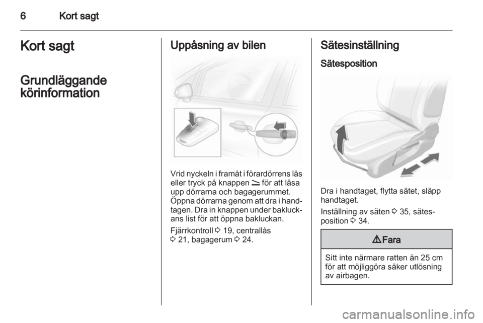 OPEL CORSA 2011  Instruktionsbok 