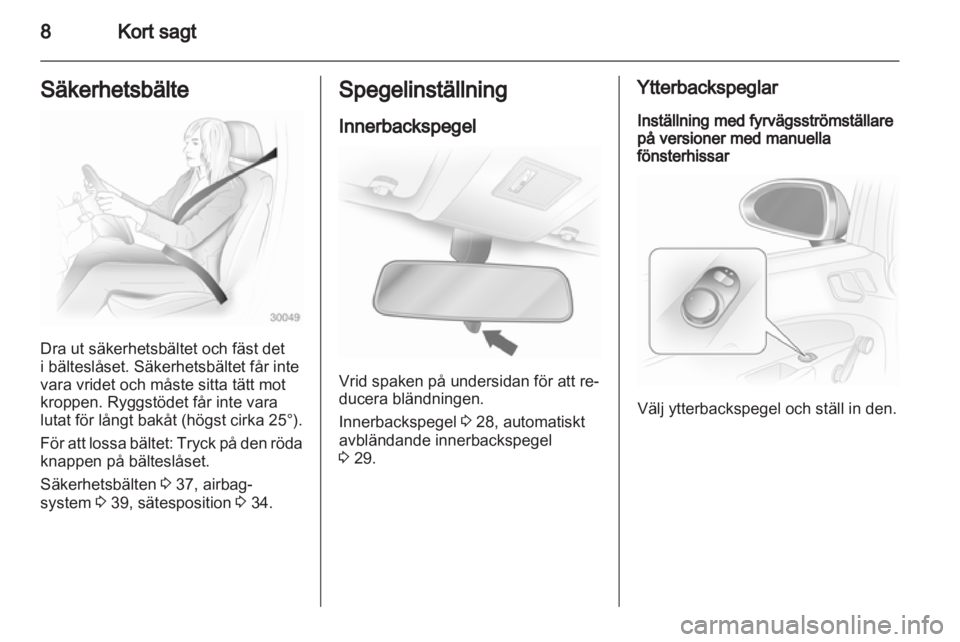 OPEL CORSA 2011  Instruktionsbok 