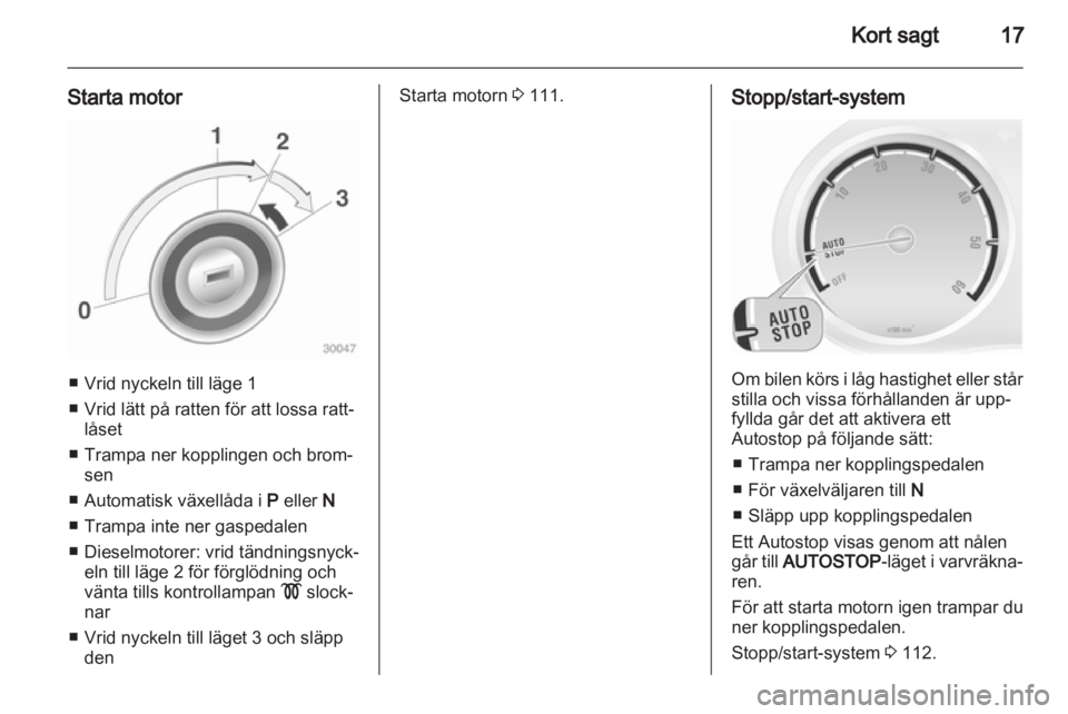 OPEL CORSA 2011.5 Instruktionsbok OPEL CORSA 2011.5 Instruktionsbok