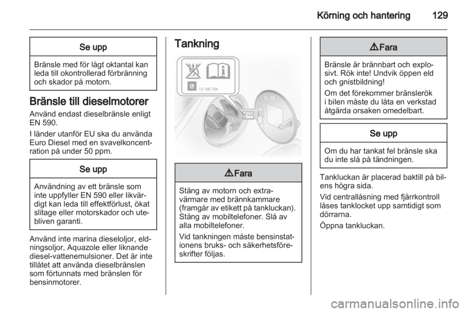 OPEL CORSA 2012  Instruktionsbok 