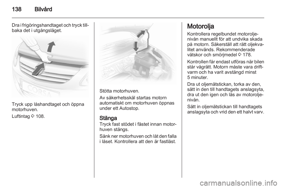 OPEL CORSA 2012  Instruktionsbok 