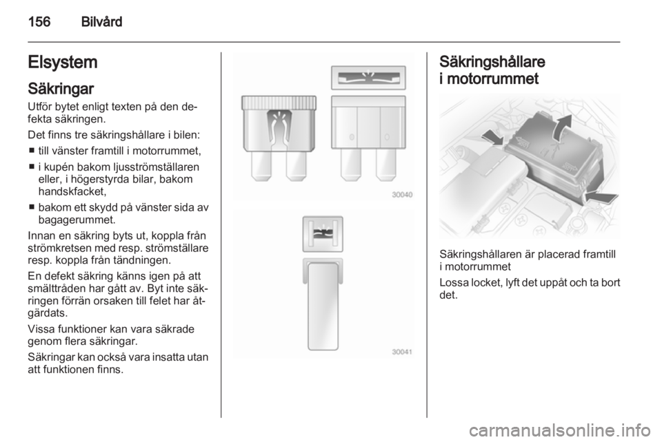 OPEL CORSA 2012  Instruktionsbok 
