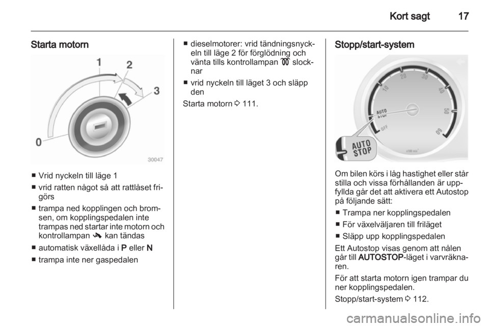 OPEL CORSA 2012 Instruktionsbok OPEL CORSA 2012 Instruktionsbok