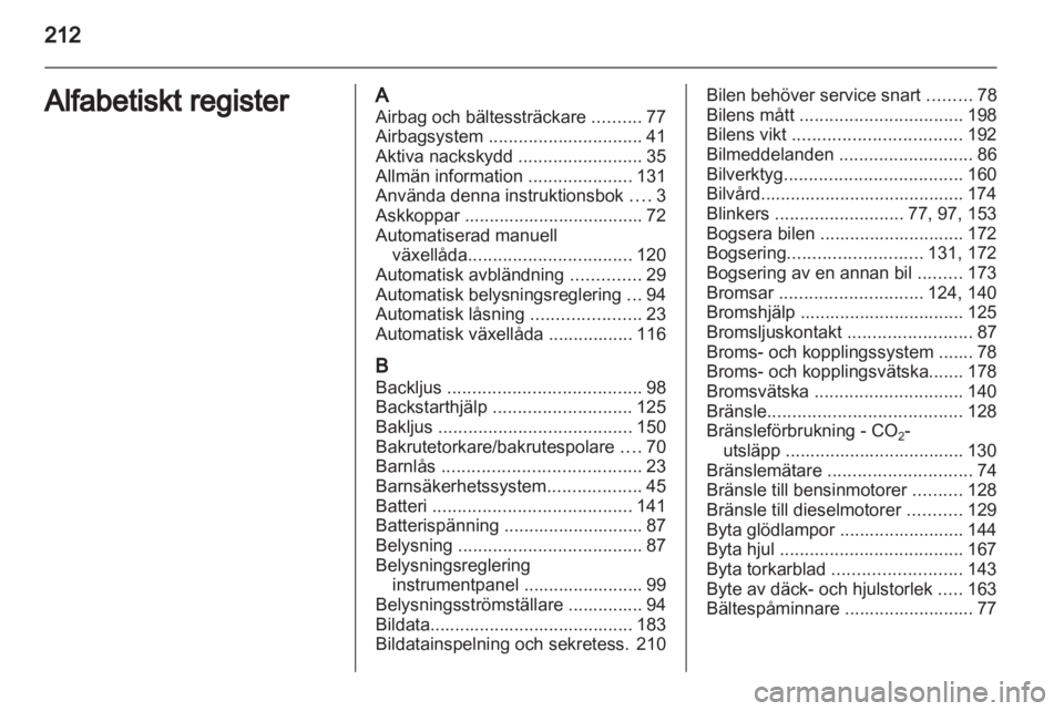 OPEL CORSA 2012 Instruktionsbok OPEL CORSA 2012 Instruktionsbok