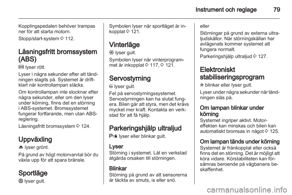 OPEL CORSA 2012 Instruktionsbok OPEL CORSA 2012 Instruktionsbok