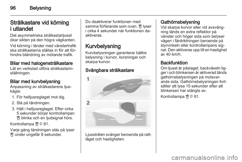 OPEL CORSA 2012 Instruktionsbok OPEL CORSA 2012 Instruktionsbok