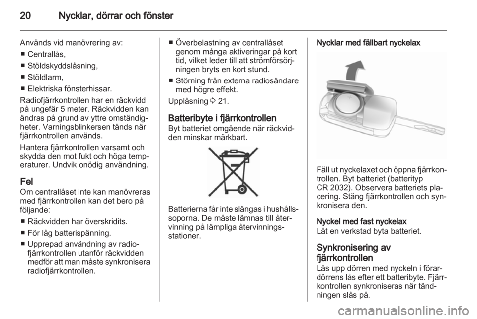 OPEL CORSA 2012.5  Instruktionsbok 