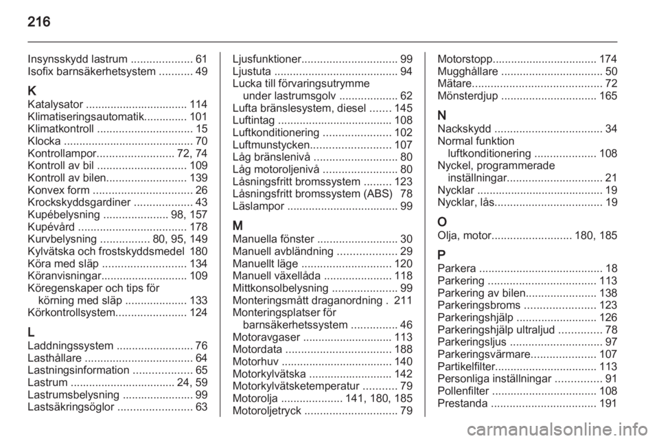 OPEL CORSA 2012.5  Instruktionsbok 