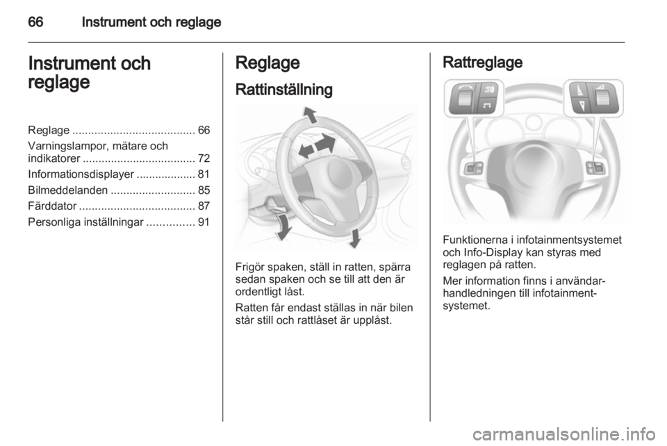 OPEL CORSA 2012.5  Instruktionsbok 