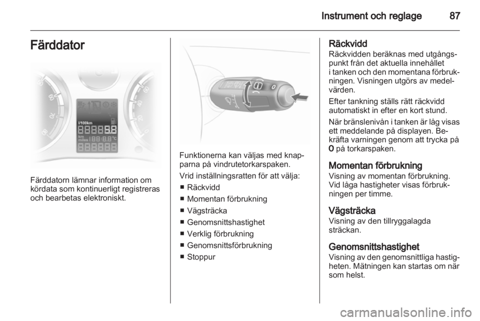 OPEL CORSA 2012.5  Instruktionsbok 