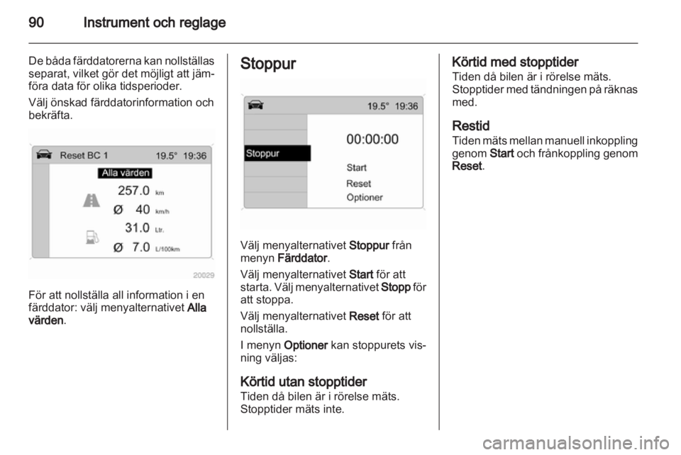 OPEL CORSA 2012.5  Instruktionsbok 