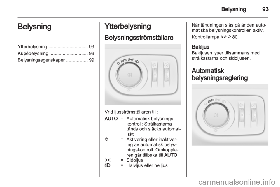 OPEL CORSA 2012.5  Instruktionsbok 