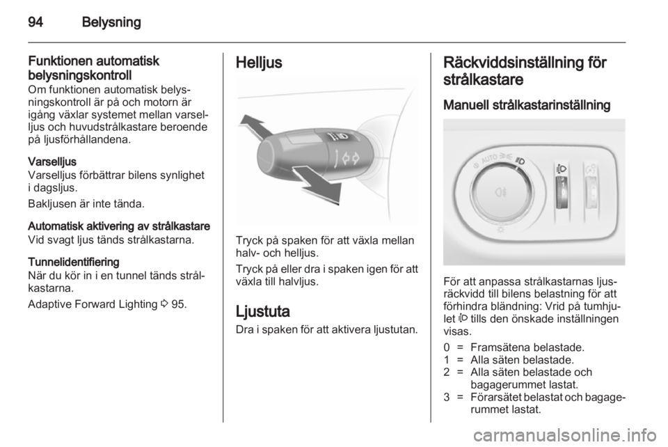 OPEL CORSA 2012.5  Instruktionsbok 