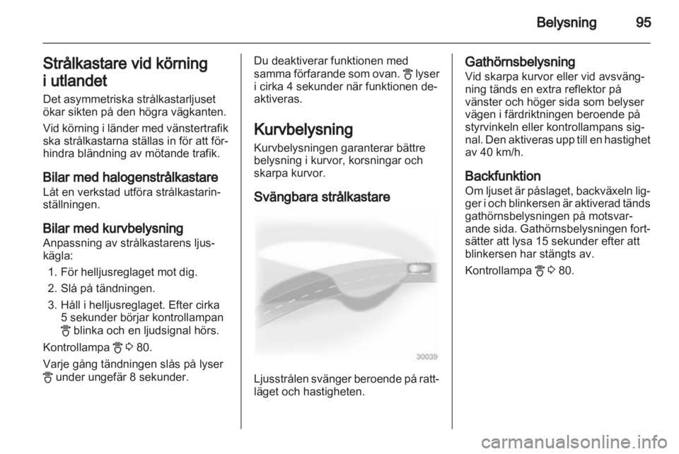 OPEL CORSA 2012.5  Instruktionsbok 