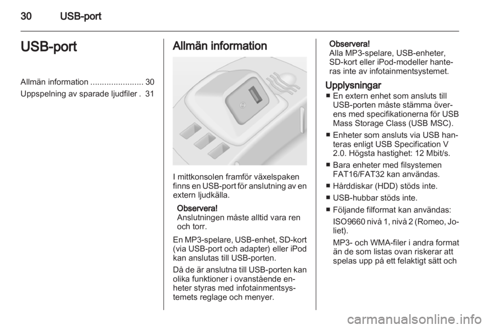 OPEL CORSA 2013 Handbok för infotainmentsystem OPEL CORSA 2013 Handbok för infotainmentsystem