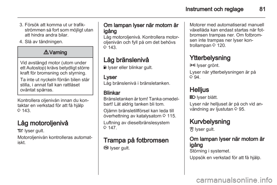 OPEL CORSA 2013  Instruktionsbok 