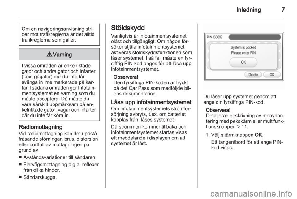 OPEL CORSA 2013.5  Handbok för infotainmentsystem 