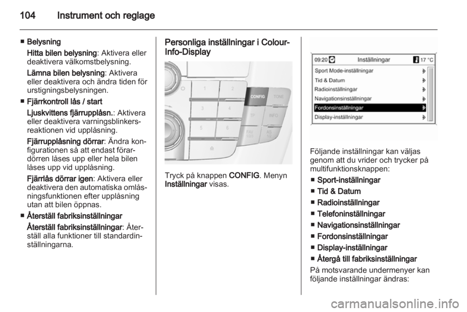 OPEL INSIGNIA 2010  Instruktionsbok 