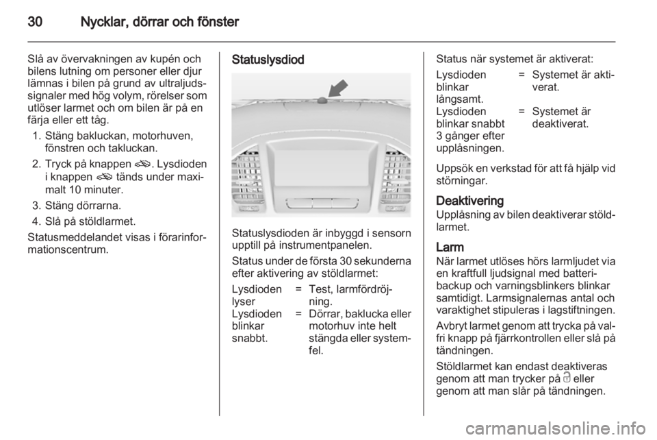 OPEL INSIGNIA 2010  Instruktionsbok 