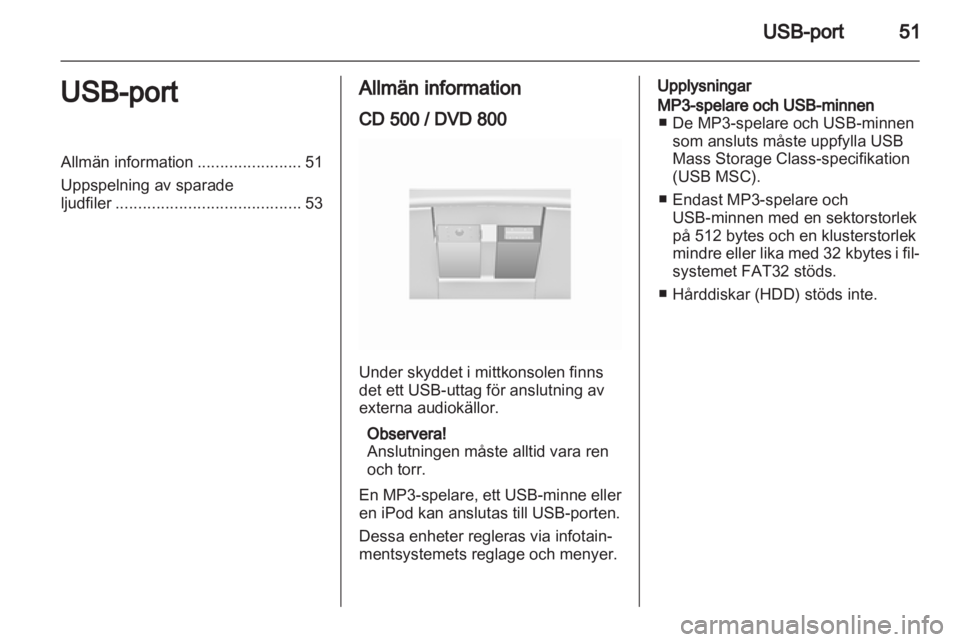 OPEL INSIGNIA 2010.5  Handbok för infotainmentsystem 