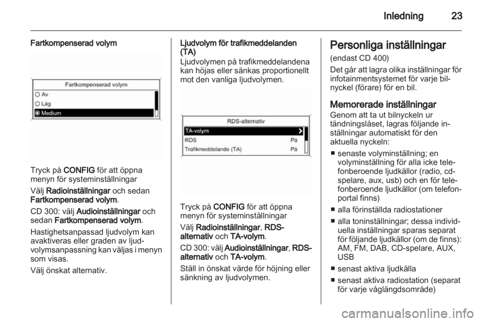 OPEL INSIGNIA 2011  Handbok för infotainmentsystem 