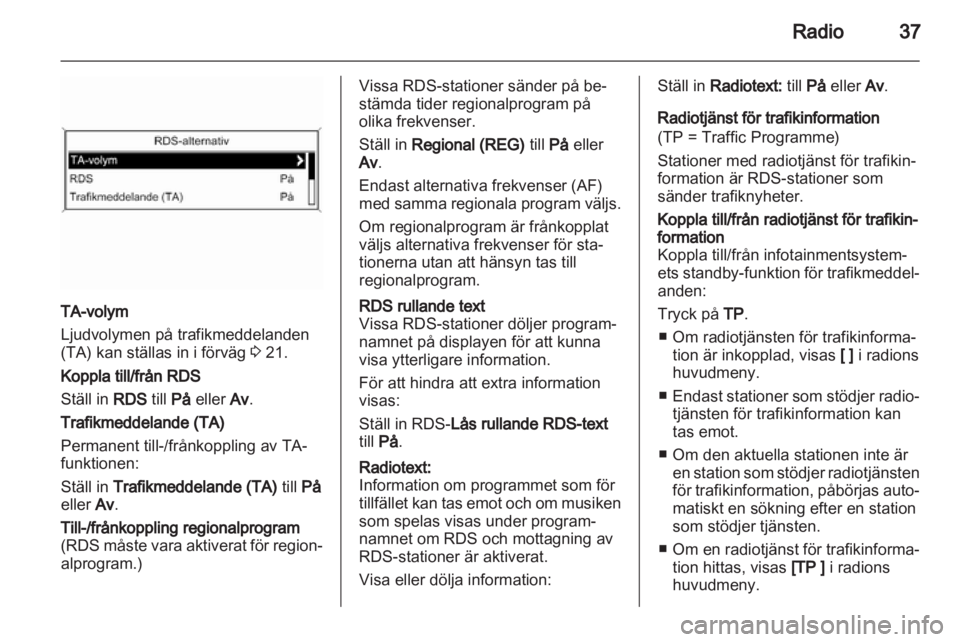 OPEL INSIGNIA 2011  Handbok för infotainmentsystem 