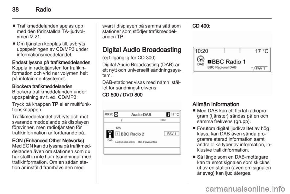 OPEL INSIGNIA 2011  Handbok för infotainmentsystem 