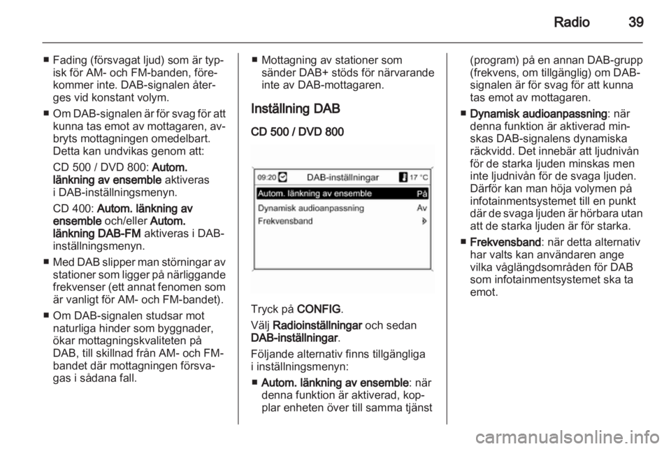 OPEL INSIGNIA 2011  Handbok för infotainmentsystem 