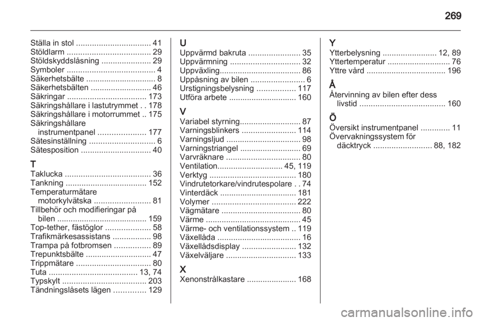 OPEL INSIGNIA 2011  Instruktionsbok 