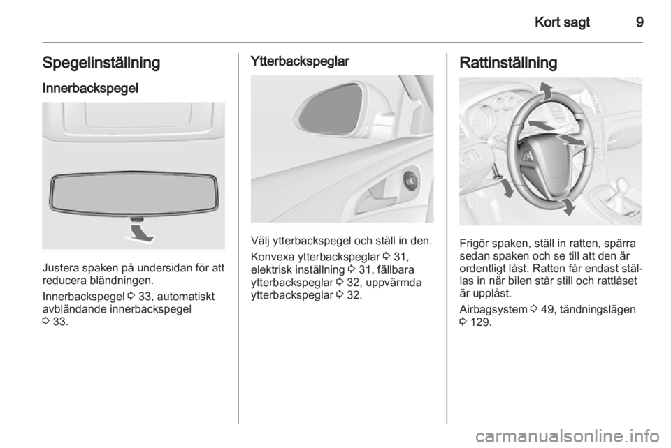 OPEL INSIGNIA 2011  Instruktionsbok 