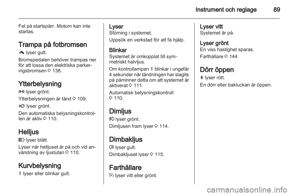 OPEL INSIGNIA 2011  Instruktionsbok 