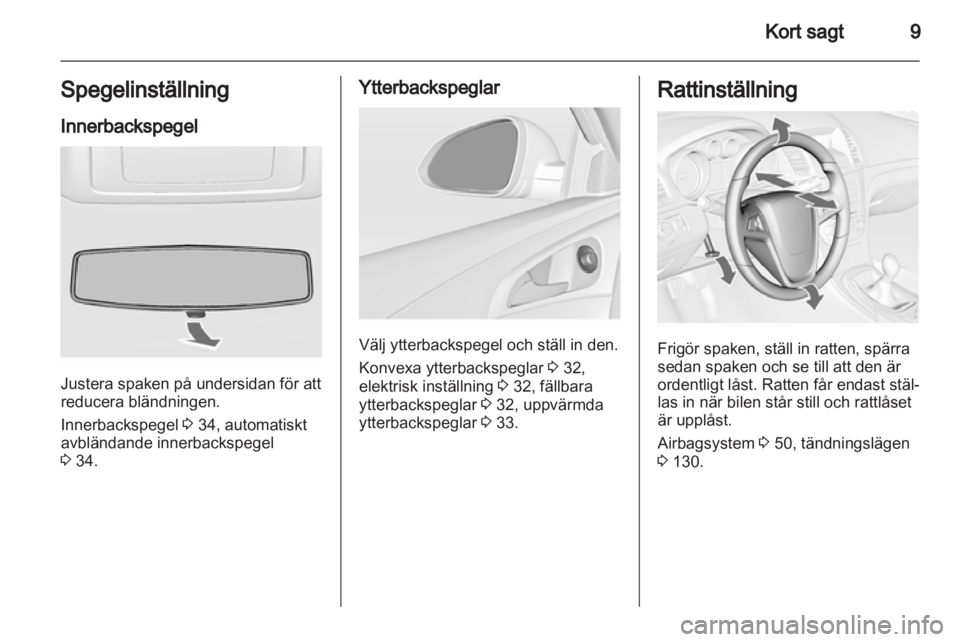 OPEL INSIGNIA 2012.5 Instruktionsbok OPEL INSIGNIA 2012.5 Instruktionsbok