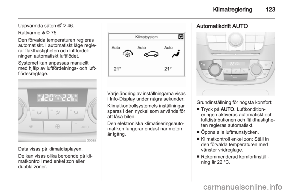 OPEL INSIGNIA 2012.5 Instruktionsbok OPEL INSIGNIA 2012.5 Instruktionsbok