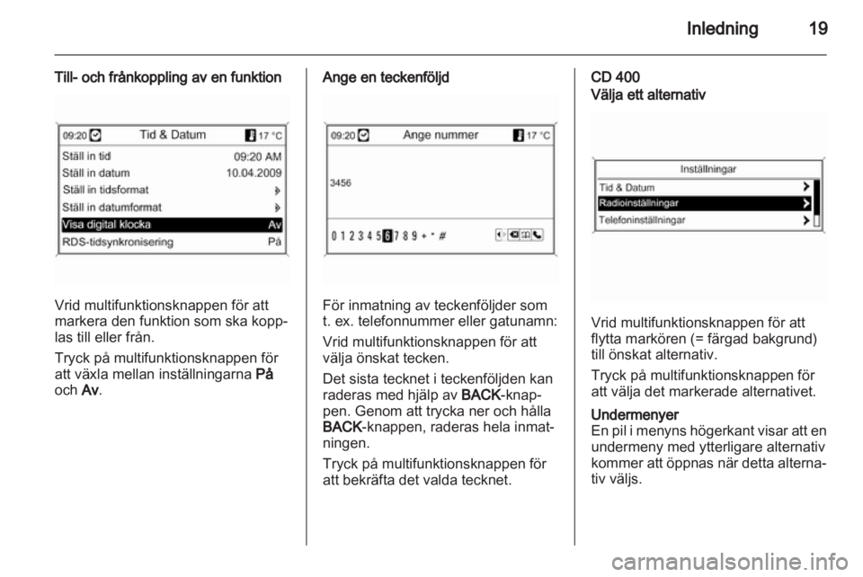 OPEL INSIGNIA 2013  Handbok för infotainmentsystem 