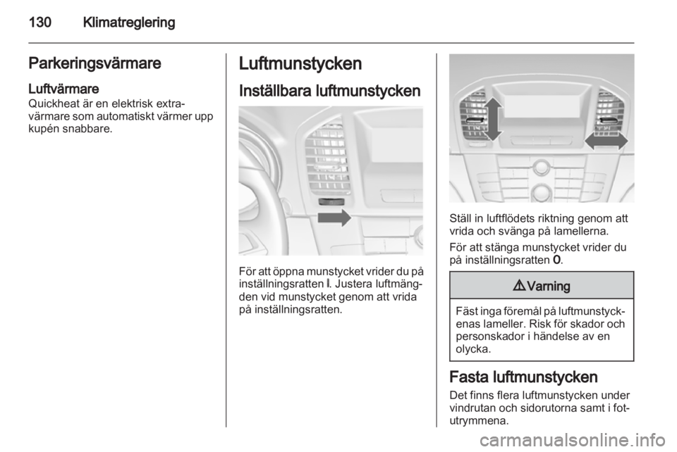 OPEL INSIGNIA 2013  Instruktionsbok 