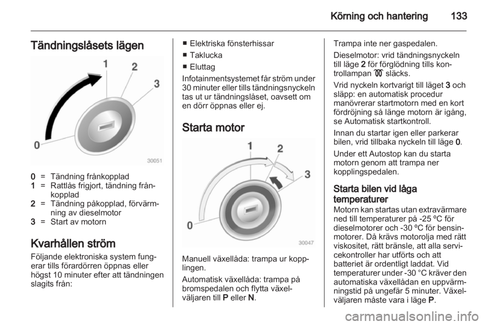 OPEL INSIGNIA 2013  Instruktionsbok 