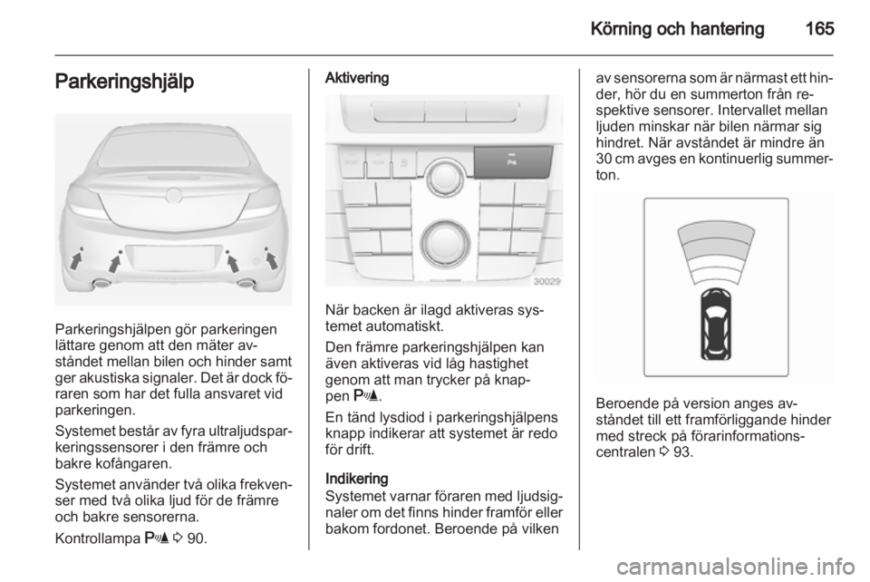 OPEL INSIGNIA 2013  Instruktionsbok 