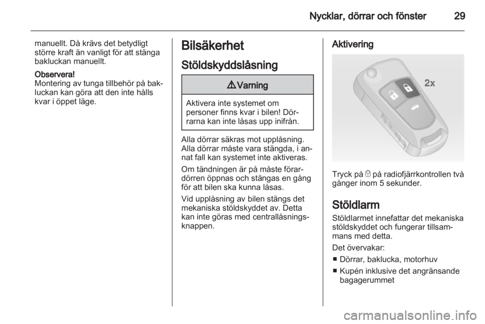 OPEL INSIGNIA 2013  Instruktionsbok 