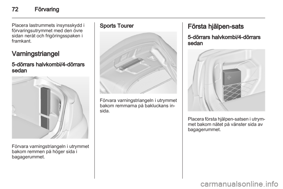 OPEL INSIGNIA 2013  Instruktionsbok 