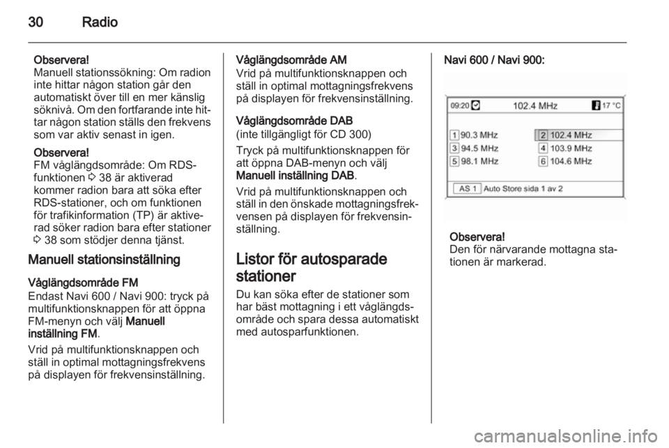 OPEL INSIGNIA 2013.5  Handbok för infotainmentsystem 