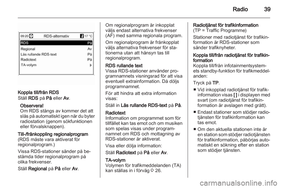 OPEL INSIGNIA 2013.5  Handbok för infotainmentsystem 