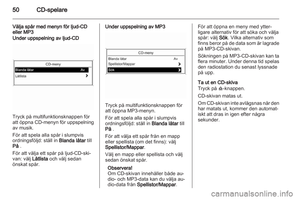 OPEL INSIGNIA 2013.5  Handbok för infotainmentsystem 