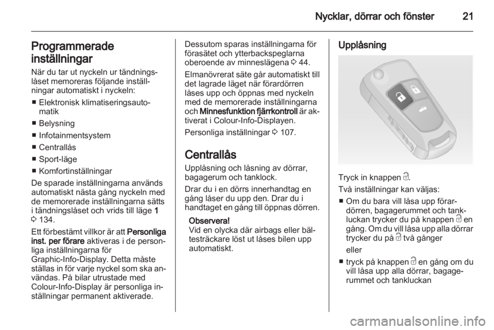 OPEL INSIGNIA 2013.5  Instruktionsbok 
