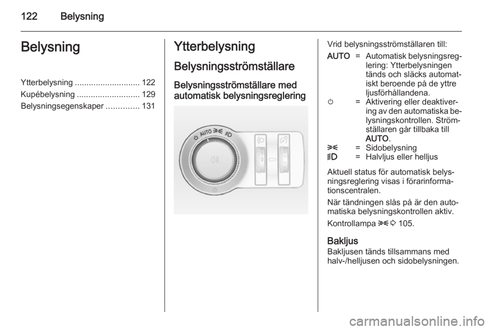 OPEL INSIGNIA 2014 Instruktionsbok 122BelysningBelysningYtterbelysning............................ 122
Kupébelysning ........................... 129
Belysningsegenskaper ..............131Ytterbelysning
BelysningsströmställareBelysni OPEL INSIGNIA 2014 Instruktionsbok 122BelysningBelysningYtterbelysning............................ 122
Kupébelysning ........................... 129
Belysningsegenskaper ..............131Ytterbelysning
BelysningsströmställareBelysni